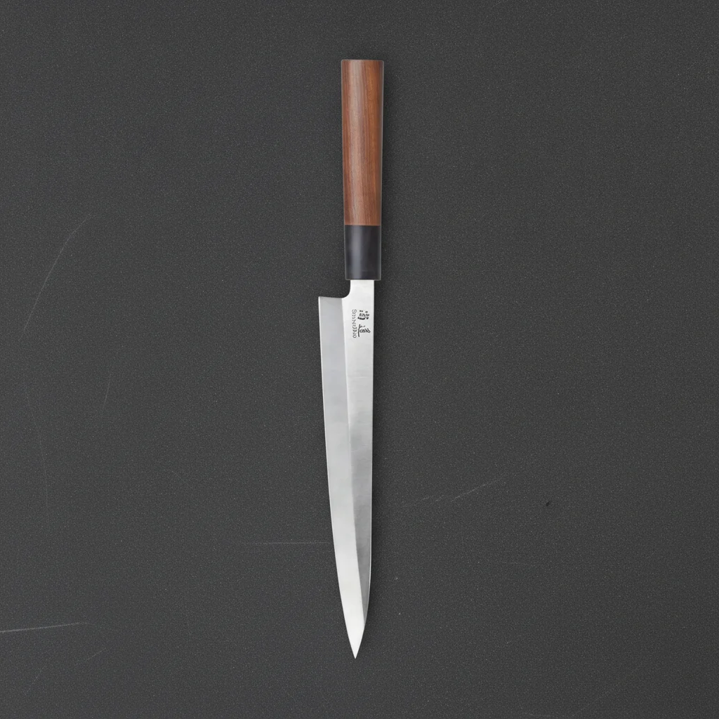 Couteau à sashimi 9,5 pouces manche en bois — Couteau à sashimi marron