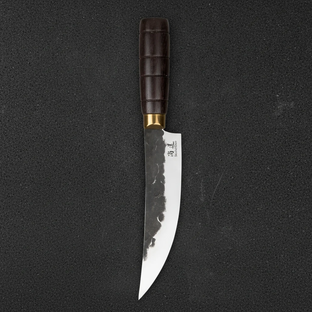 Couteau à désosser manche en bois — Couteau de boucher noir