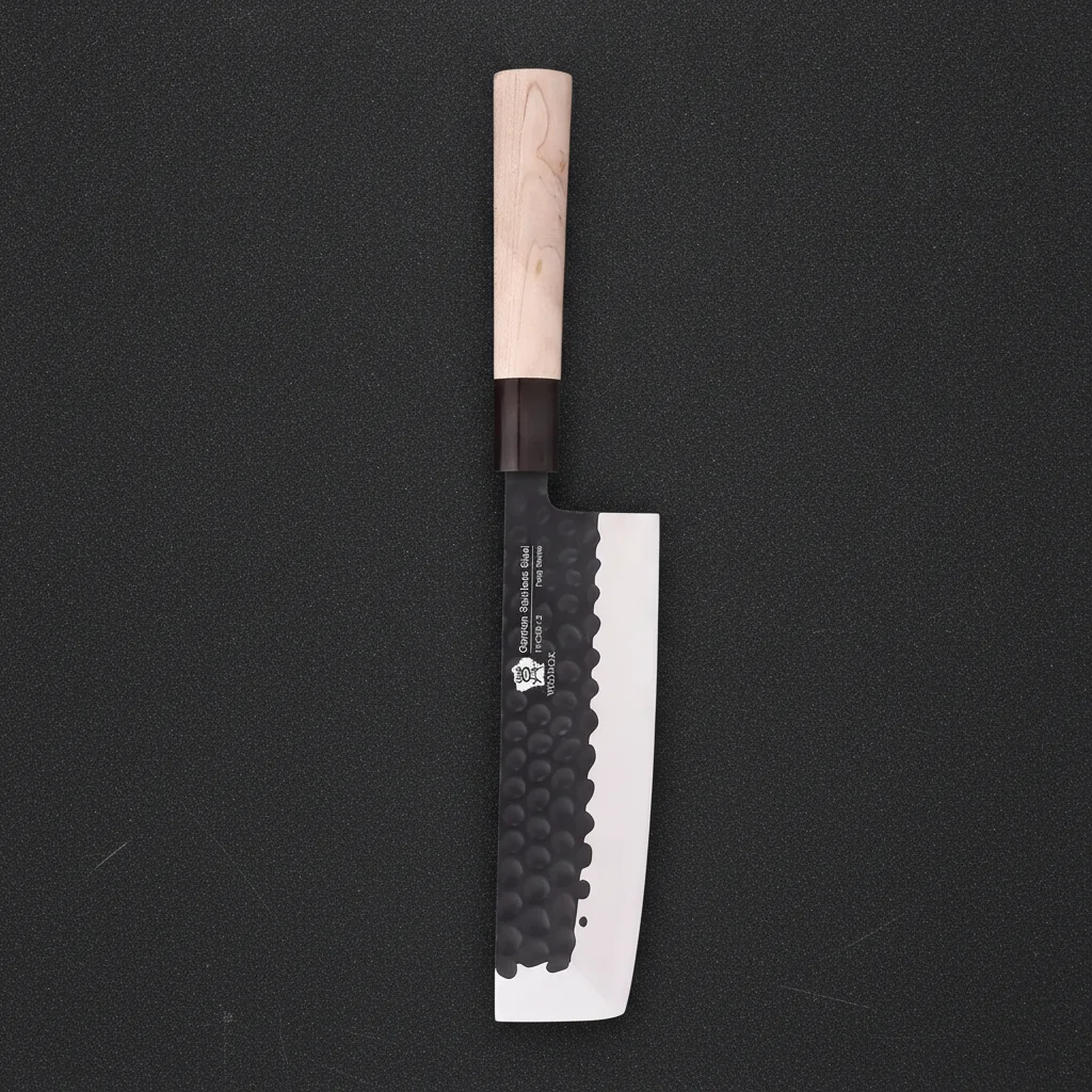 Couteau Deba à poisson manche en bois — Blanc