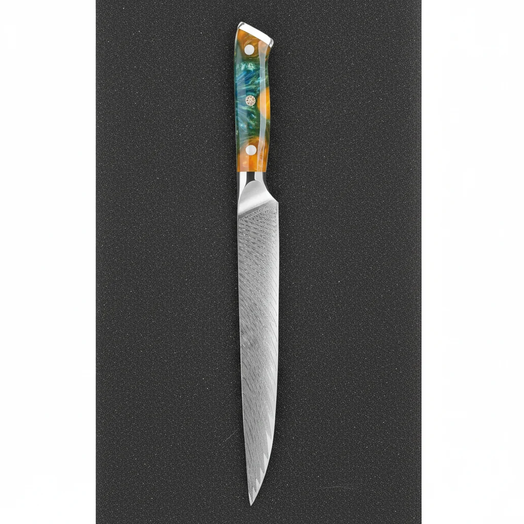 Couteau à trancher damas VG10 9 pouces — Jaune