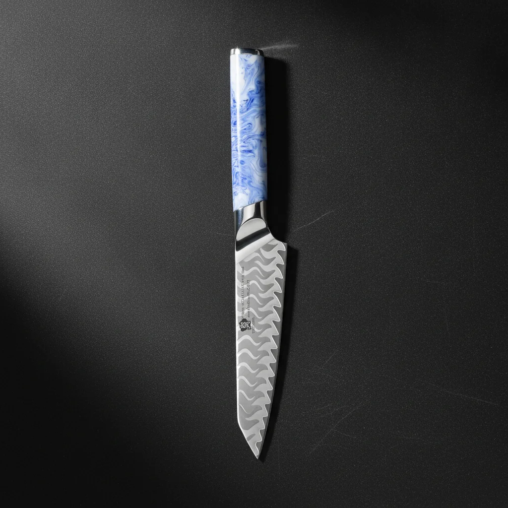 Couteau utilitaire 5 pouces en acier au carbone — couteau utilitaire bleu de 5 pouces