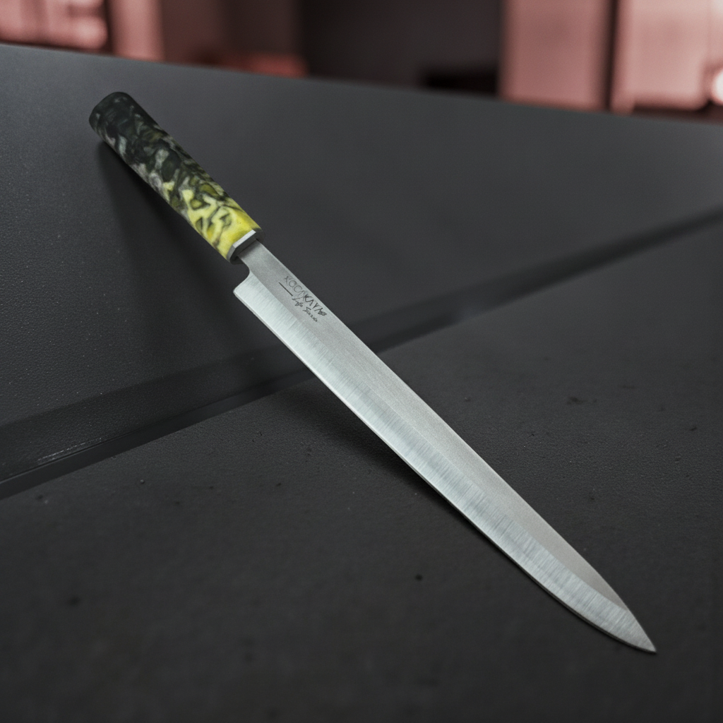 Couteau Yanagiba 29 cm Manche Époxy Jaune