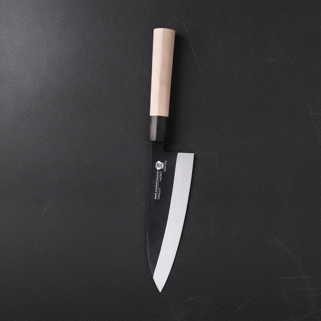 Couteau Deba à poisson manche en bois — Blanc