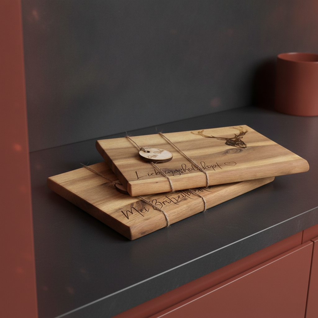 Planche à découper personnalisée en bois d'acacia