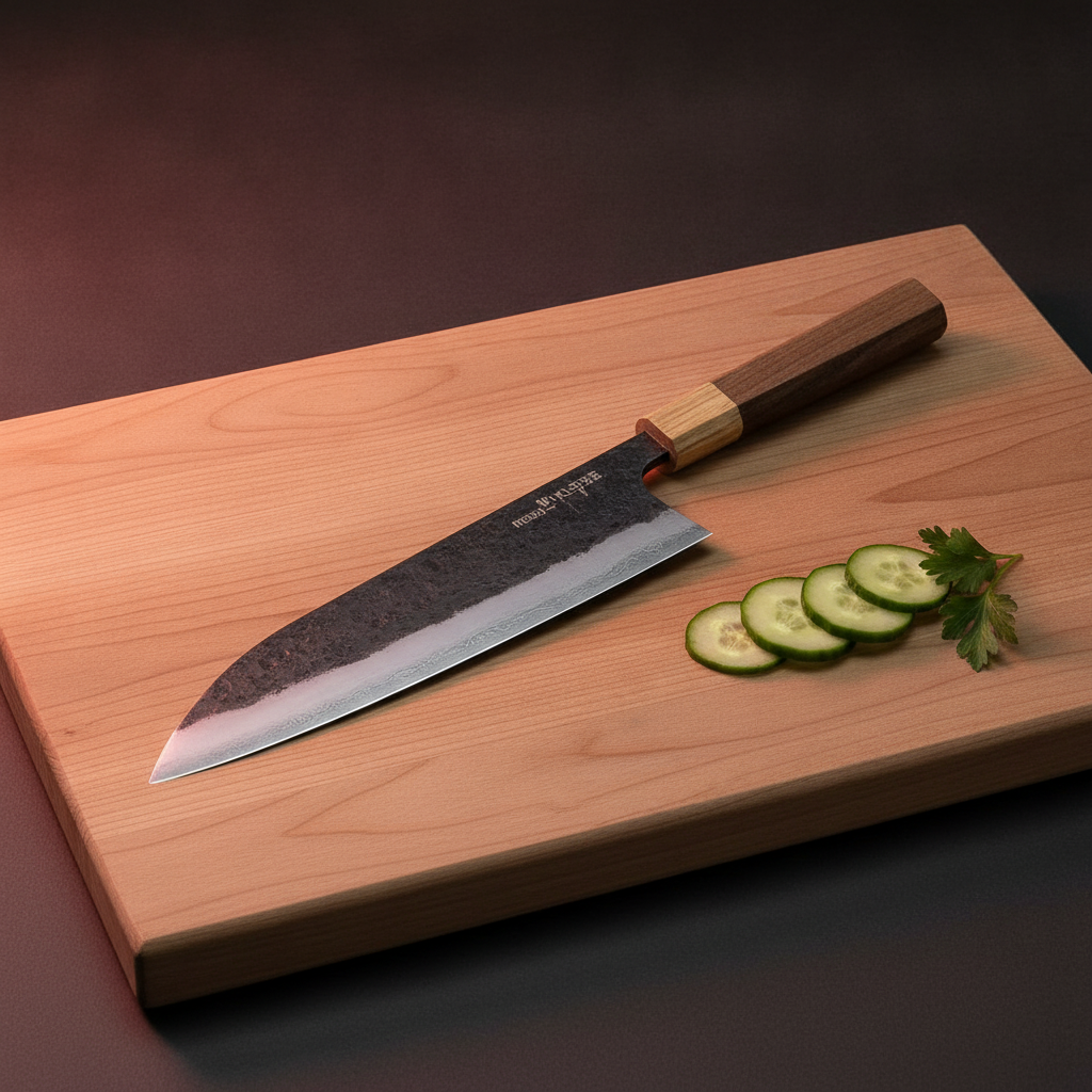Set de couteaux de cuisine forgés style japonais